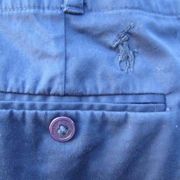 Ralph Lauren Golf Shorts Womens  Chino Navy Blue‎ Pockets Cotton Logo - Picture 4 of 16